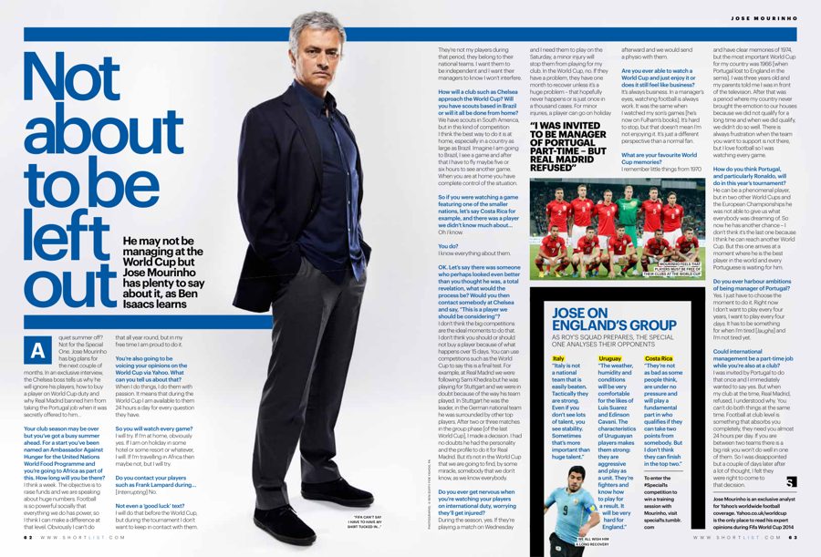 Thumbnail of Ben Isaacs' ShortList interview with Jose Mourinho