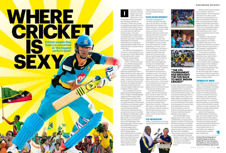 Thumbnail of Ben Isaacs' ShortList feature on Caribbean cricket